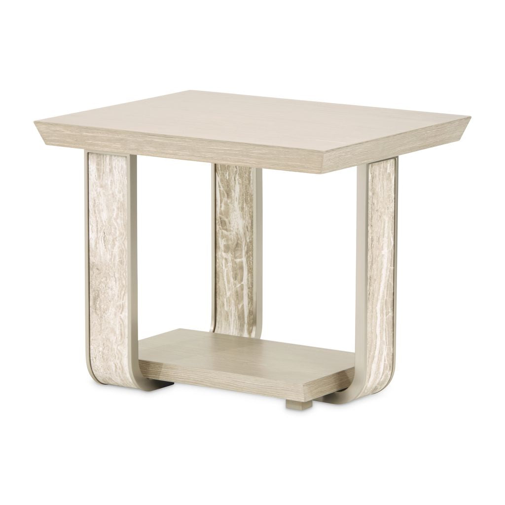 Michael Amini Lotus Bay End Table - Sand