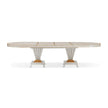 Michael Amini St. Charles Double Pedestal Dining Table -  Dove Gray
