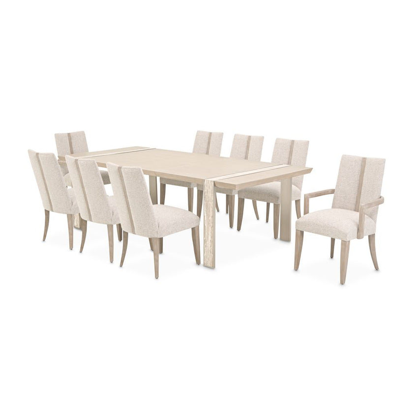 Michael Amini Lotus Bay Wide Rectangular Dining Table - Sand