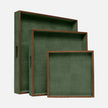 Amina Faux Shagreen Tray - Set of 3