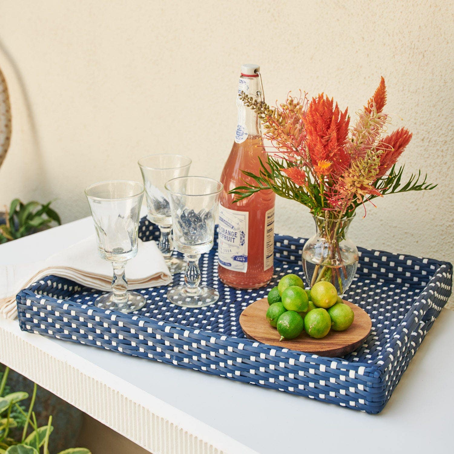 Avanna Faux Wicker Tray - Set of 2