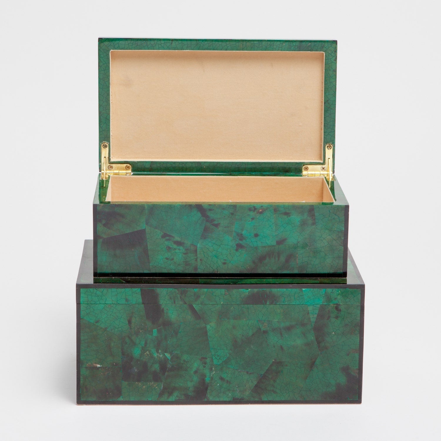 Brielle Emerald Tab Box - Set of 2