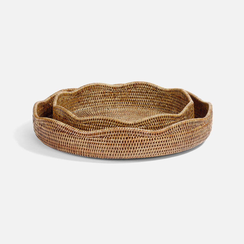 Chianna Rattan Tray - Set of 2