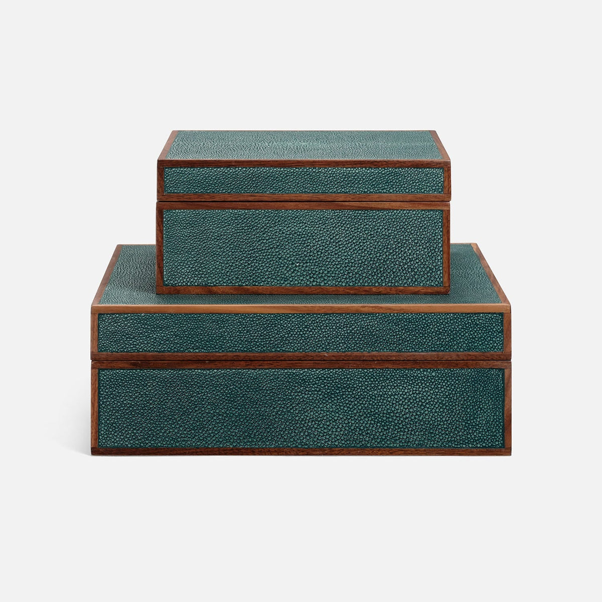 Cooper Faux Shagreen Box - Set of 2