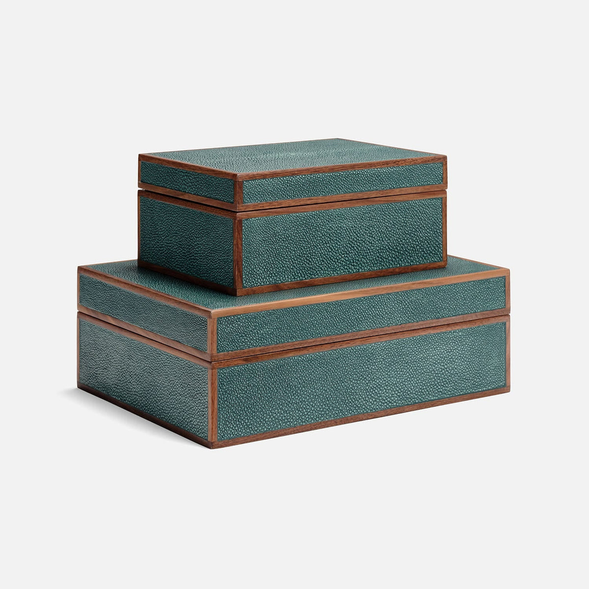 Cooper Faux Shagreen Box - Set of 2