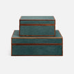 Cooper Faux Shagreen Box - Set of 2