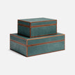 Cooper Faux Shagreen Box - Set of 2