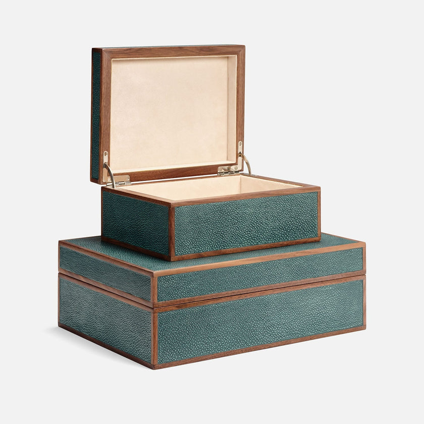 Cooper Faux Shagreen Box - Set of 2