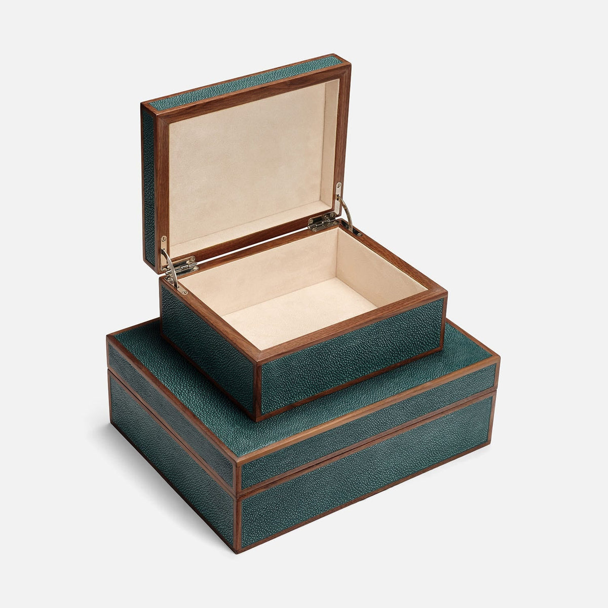 Cooper Faux Shagreen Box - Set of 2