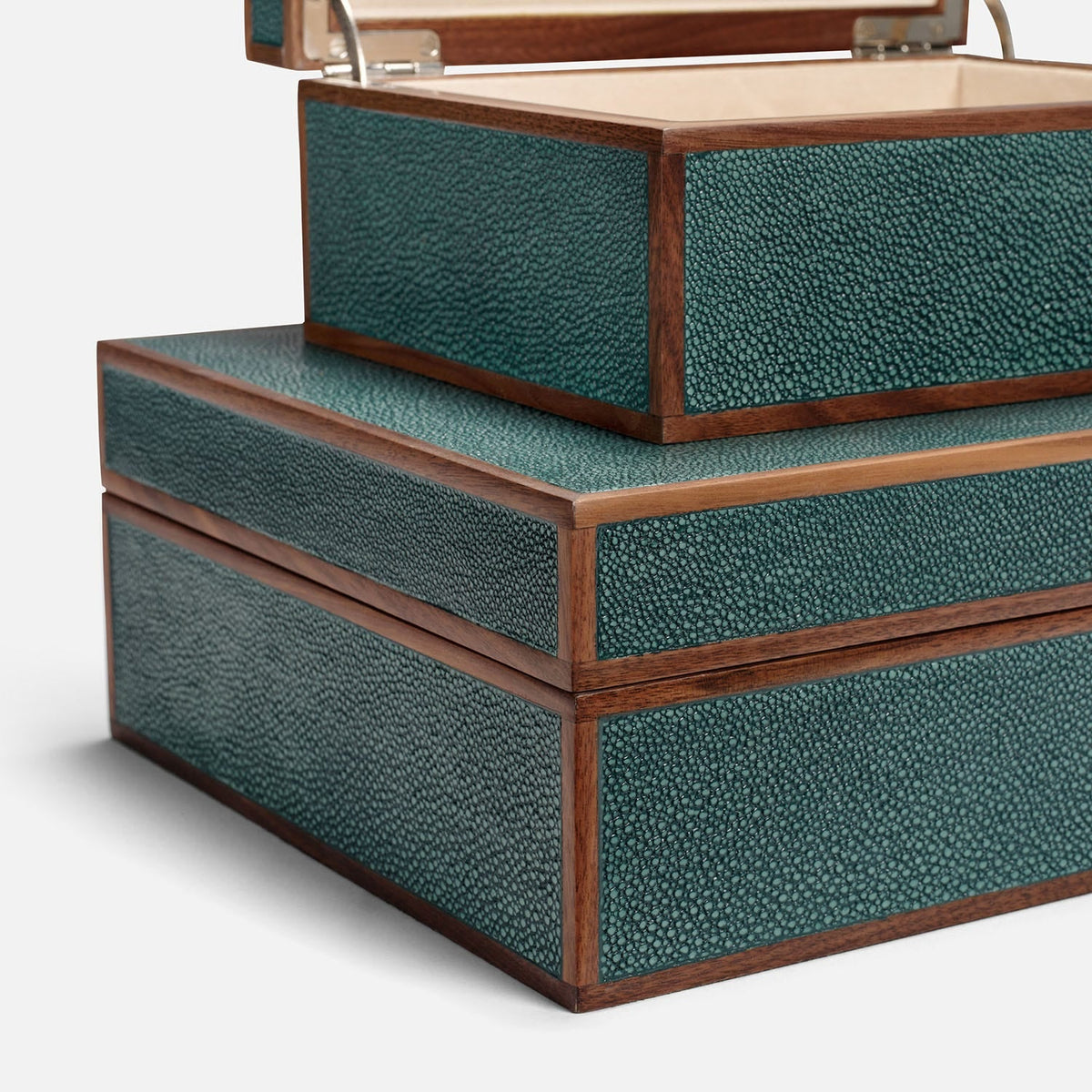 Cooper Faux Shagreen Box - Set of 2