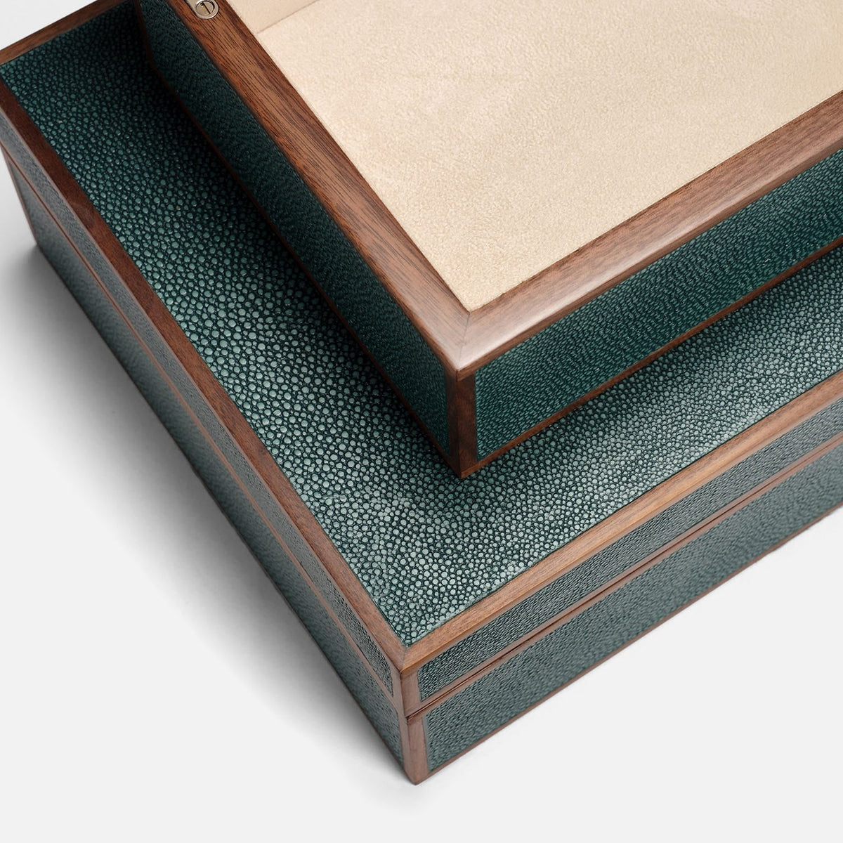 Cooper Faux Shagreen Box - Set of 2