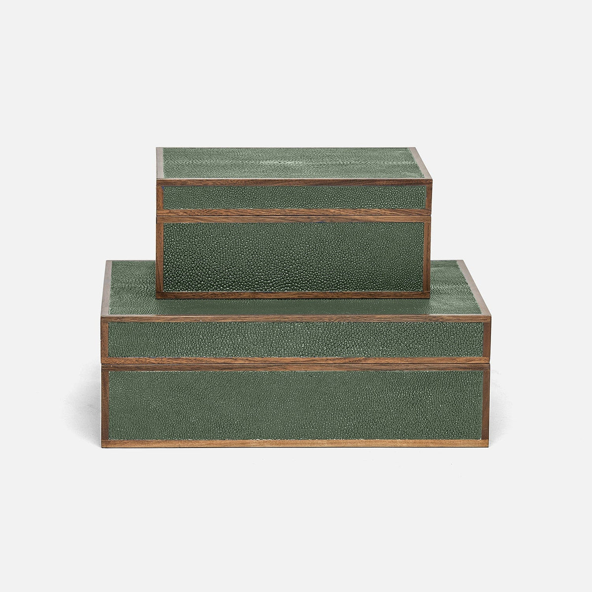Cooper Faux Shagreen Box - Set of 2