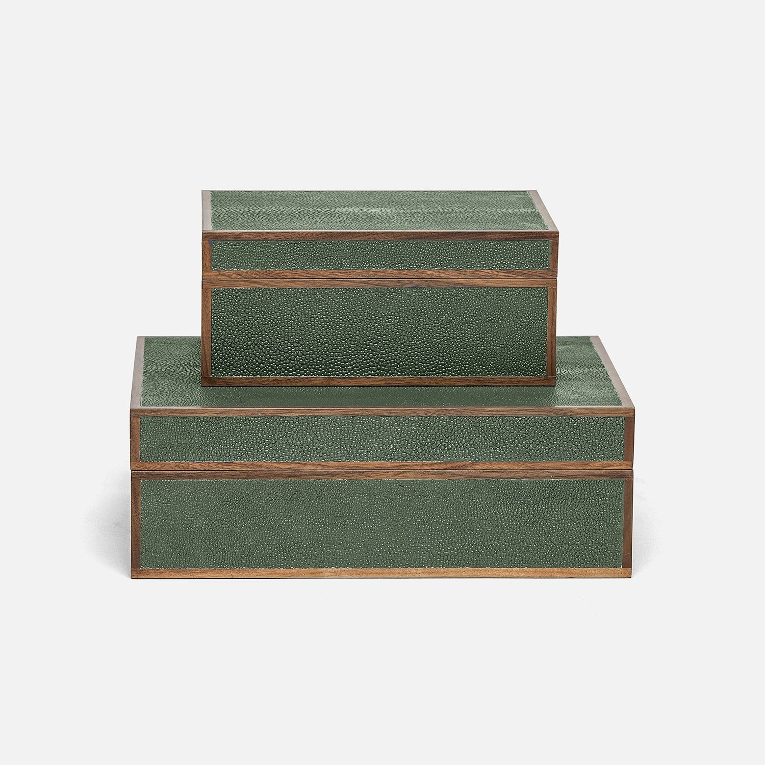 Cooper Faux Shagreen Box - Set of 2