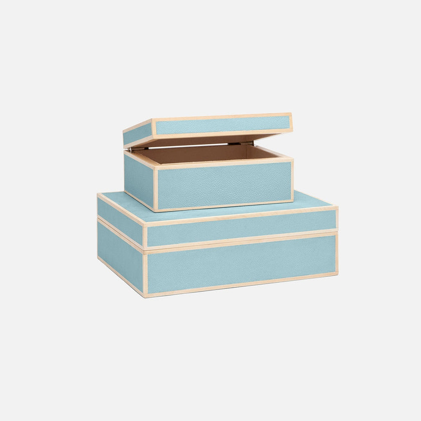 Cooper Faux Shagreen Box - Set of 2