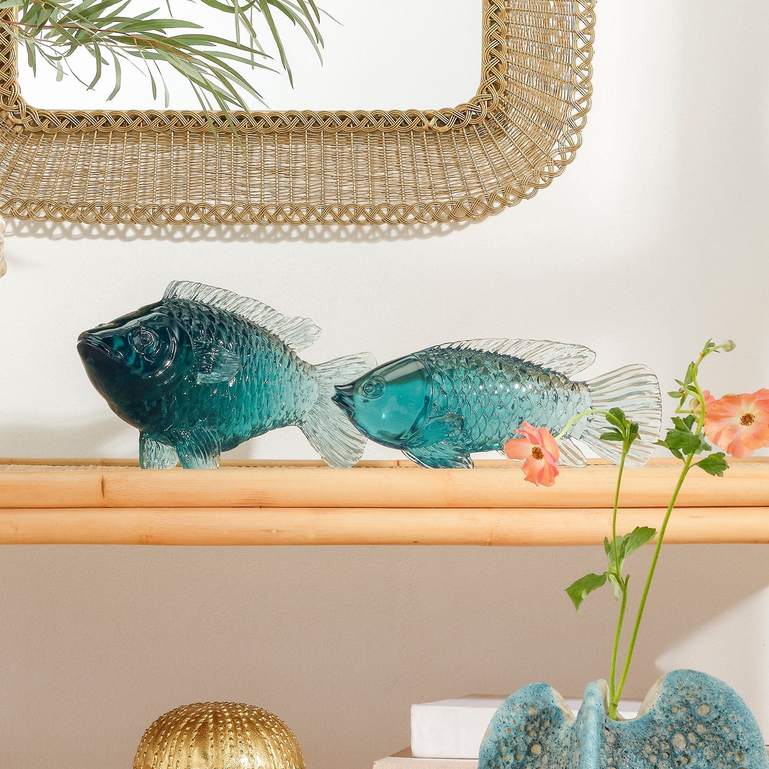 Crawford Resin Fish Sculpture - Set of 2