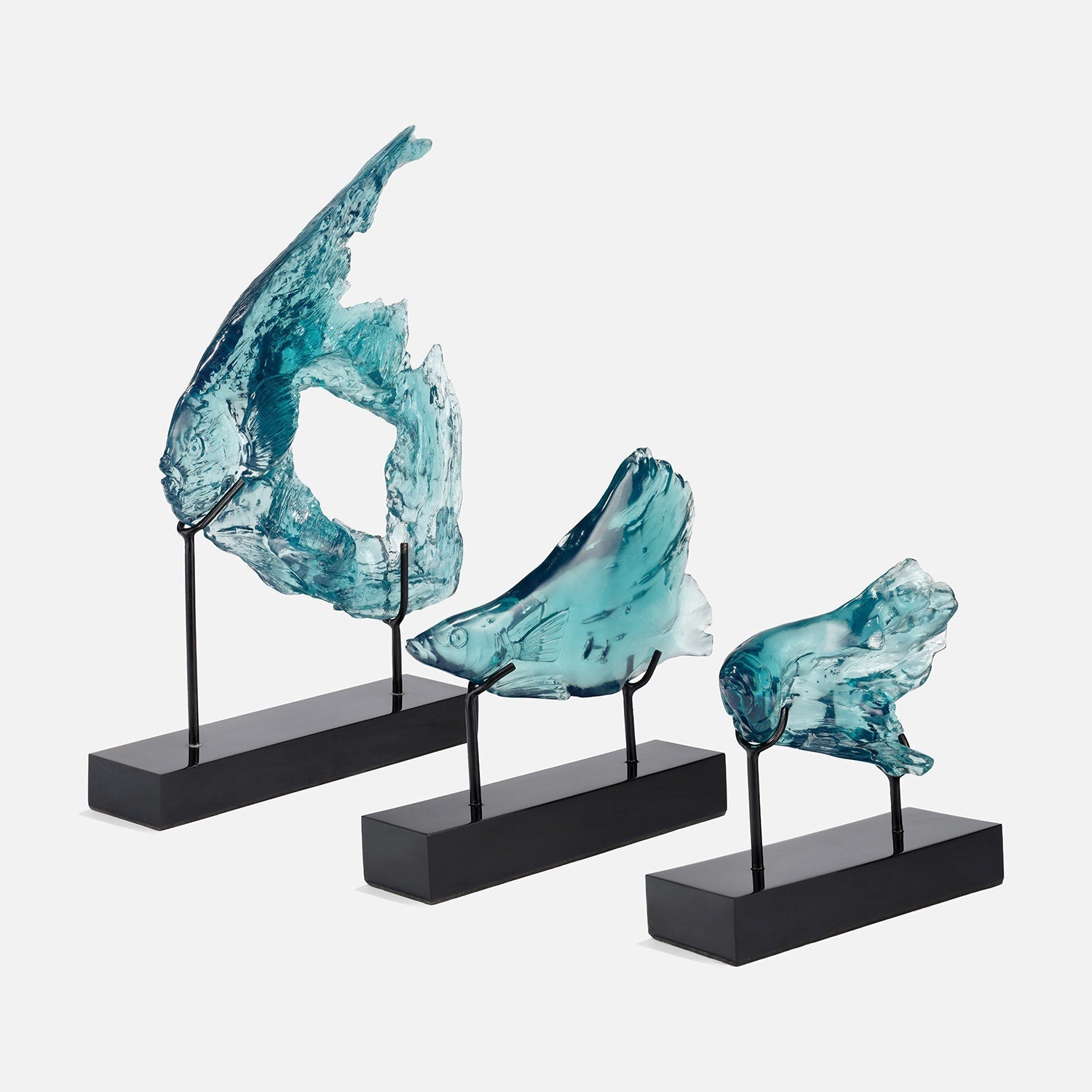 Eliam III Resin Fish Sculpture - Set of 3