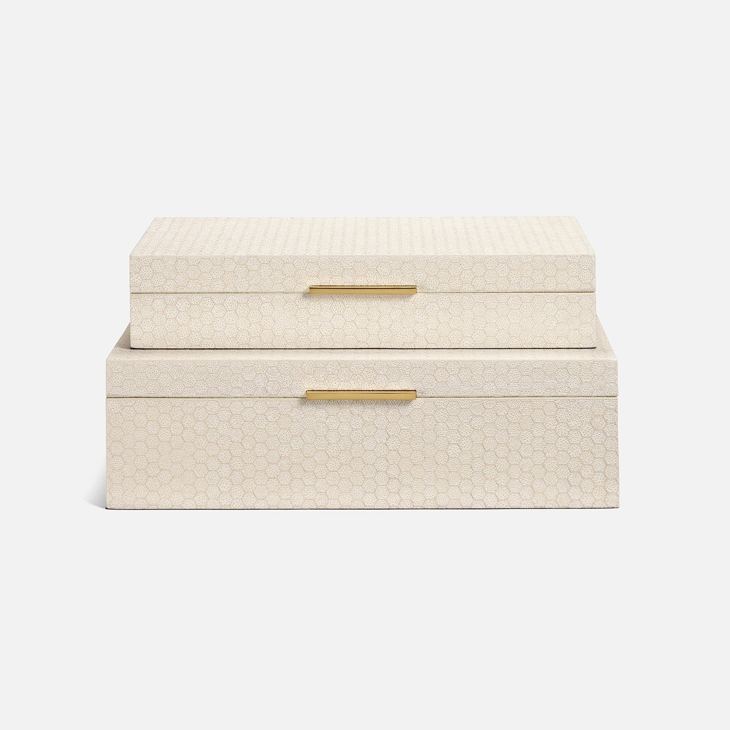 Grayson Faux Shagreen Box - Set of 2