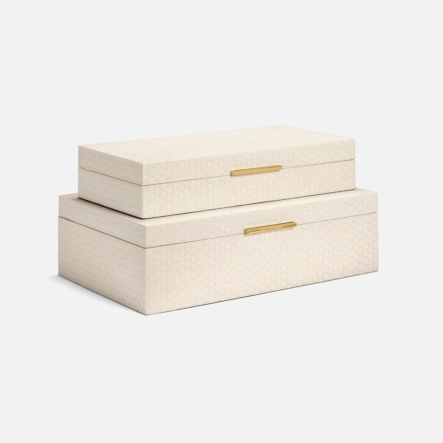 Grayson Faux Shagreen Box - Set of 2
