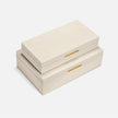 Grayson Faux Shagreen Box - Set of 2