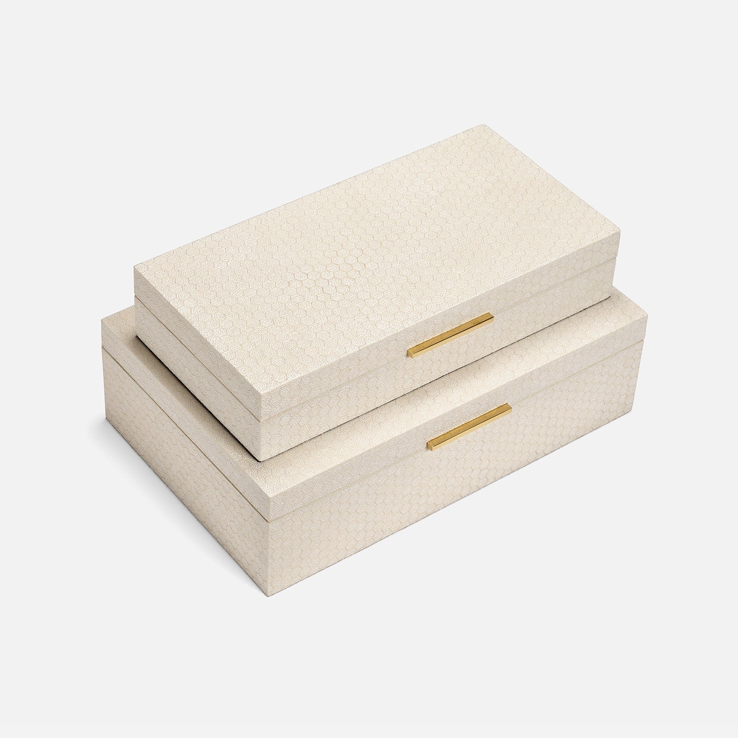 Grayson Faux Shagreen Box - Set of 2