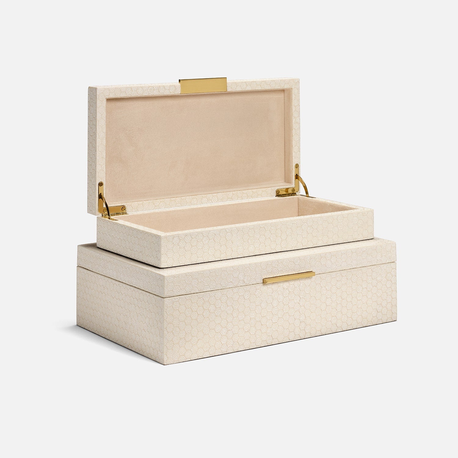 Grayson Faux Shagreen Box - Set of 2