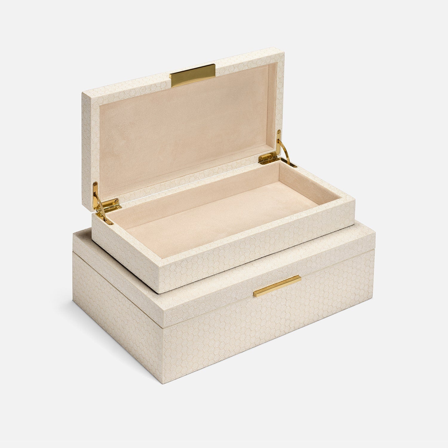 Grayson Faux Shagreen Box - Set of 2