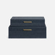Grayson Faux Shagreen Box - Set of 2