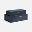 Grayson Faux Shagreen Box - Set of 2