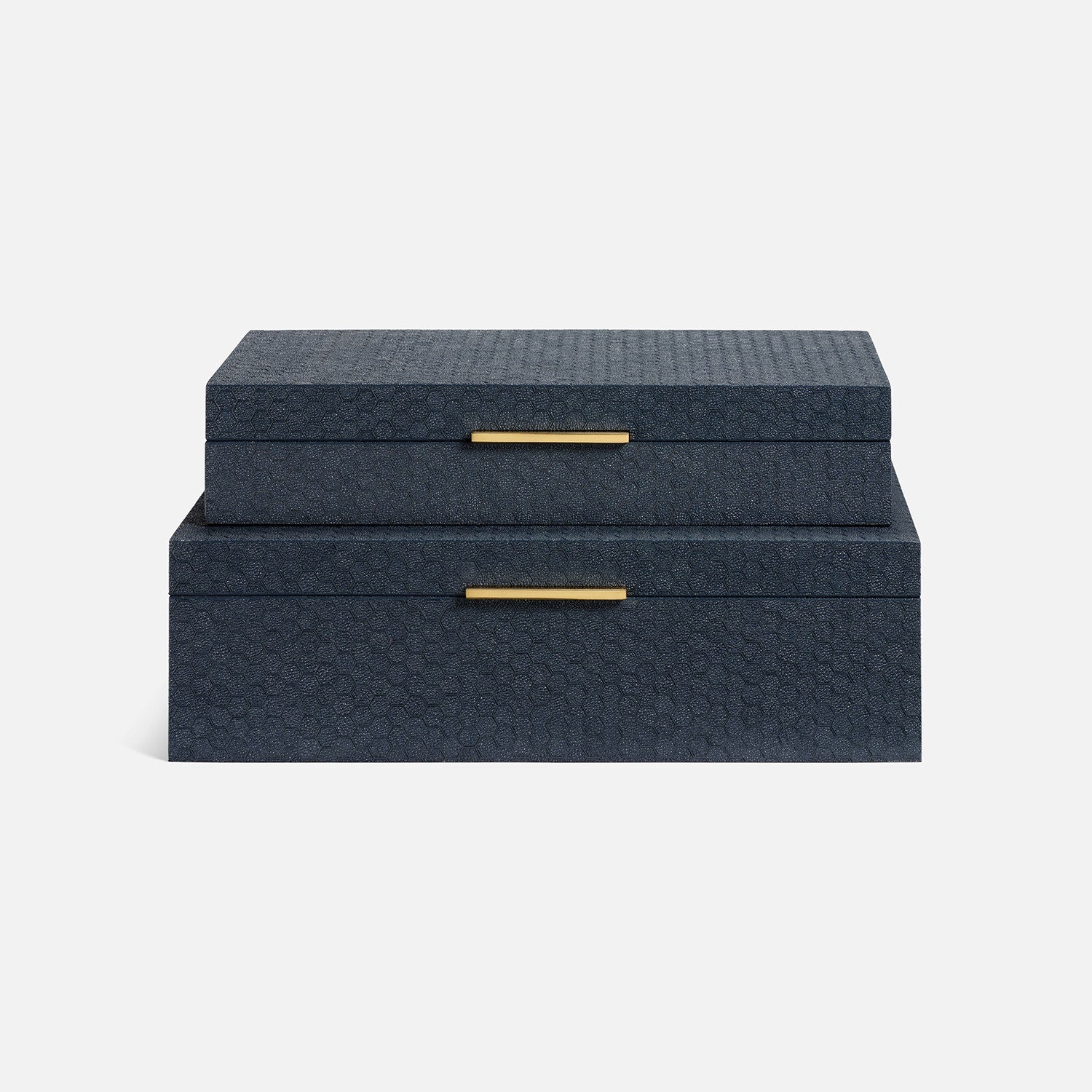 Grayson Faux Shagreen Box - Set of 2
