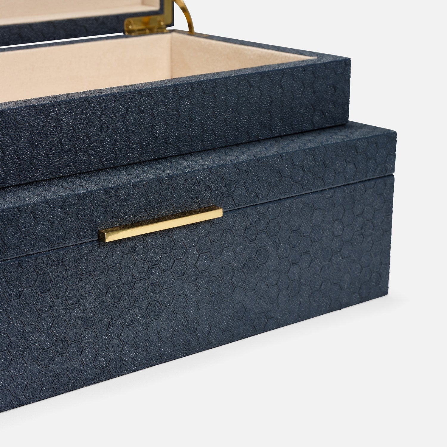 Grayson Faux Shagreen Box - Set of 2