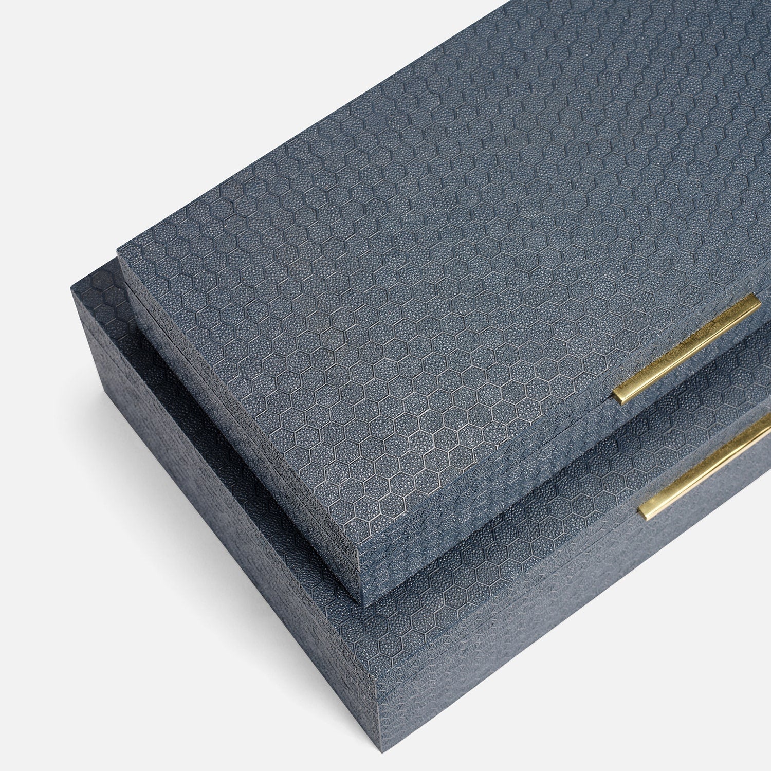 Grayson Faux Shagreen Box - Set of 2