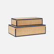 Hammet Natural Raffia Decorative Box - Set of 2