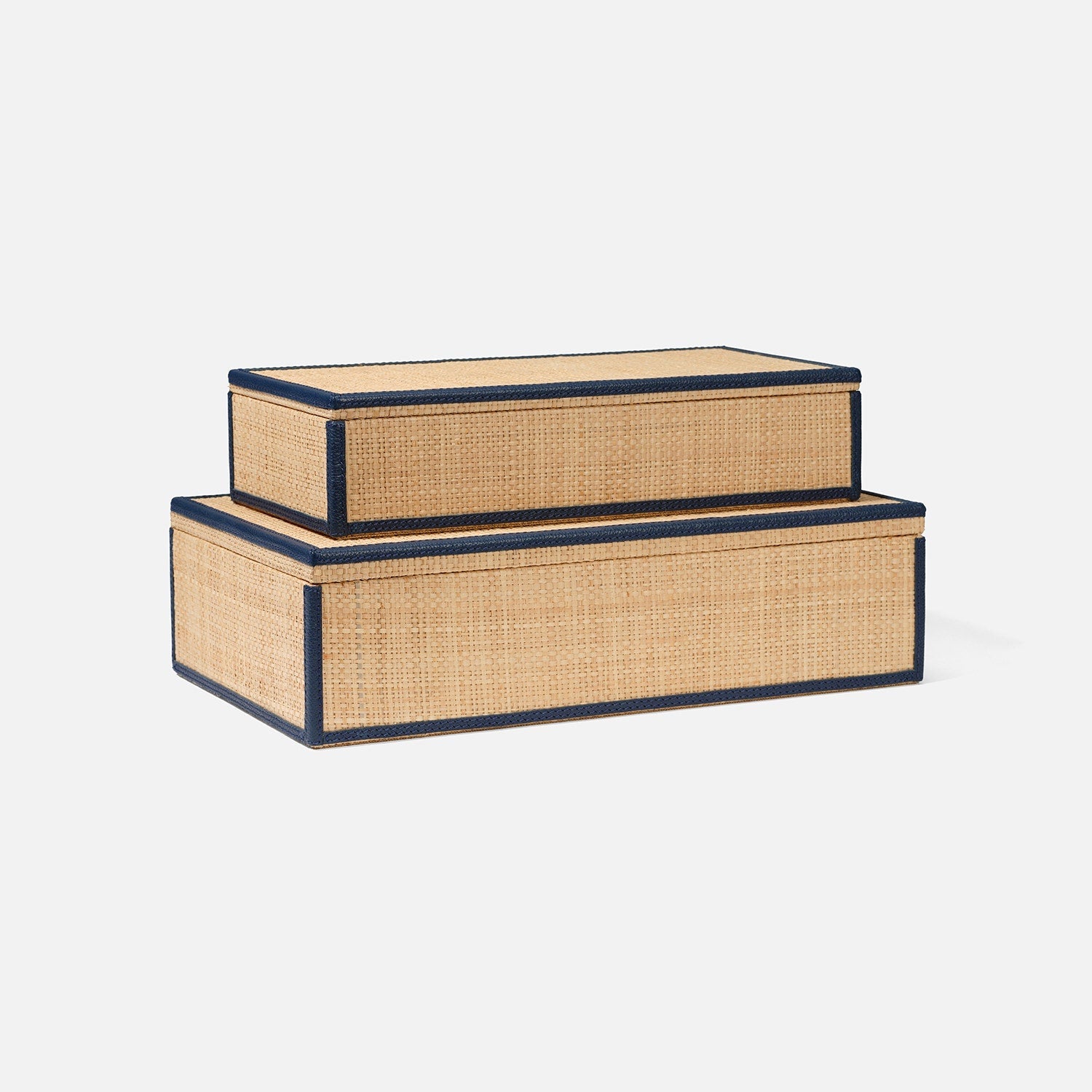 Hammet Natural Raffia Decorative Box - Set of 2