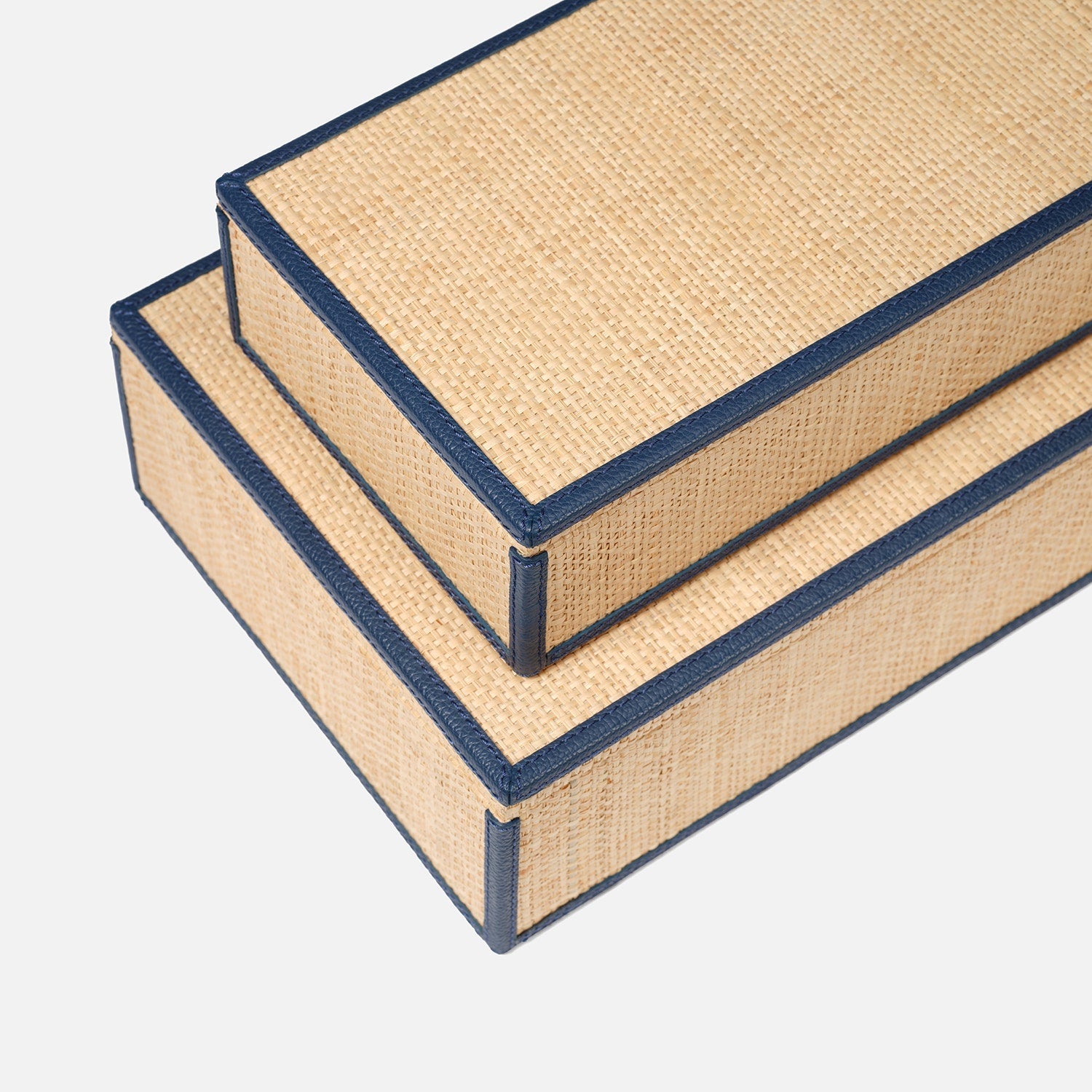 Hammet Natural Raffia Decorative Box - Set of 2
