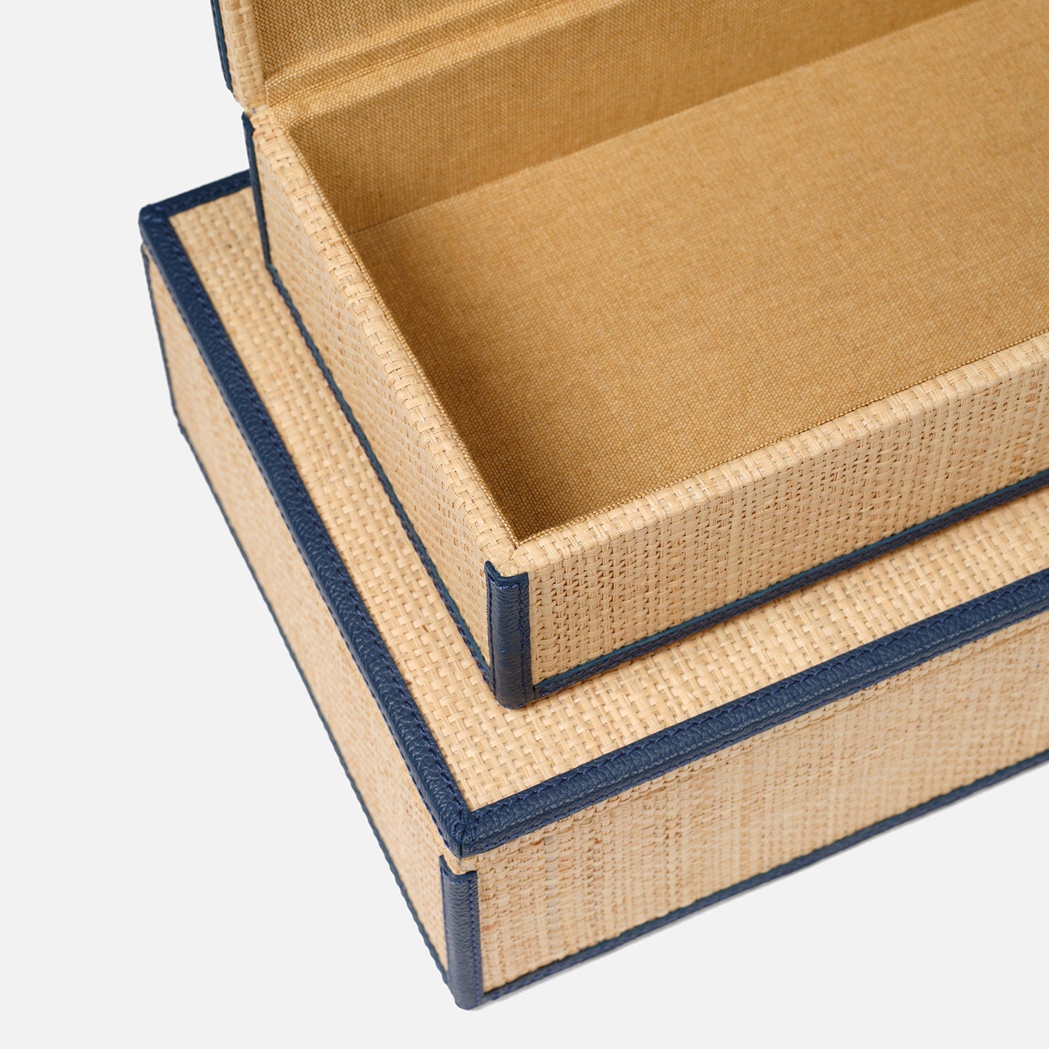 Hammet Natural Raffia Decorative Box - Set of 2