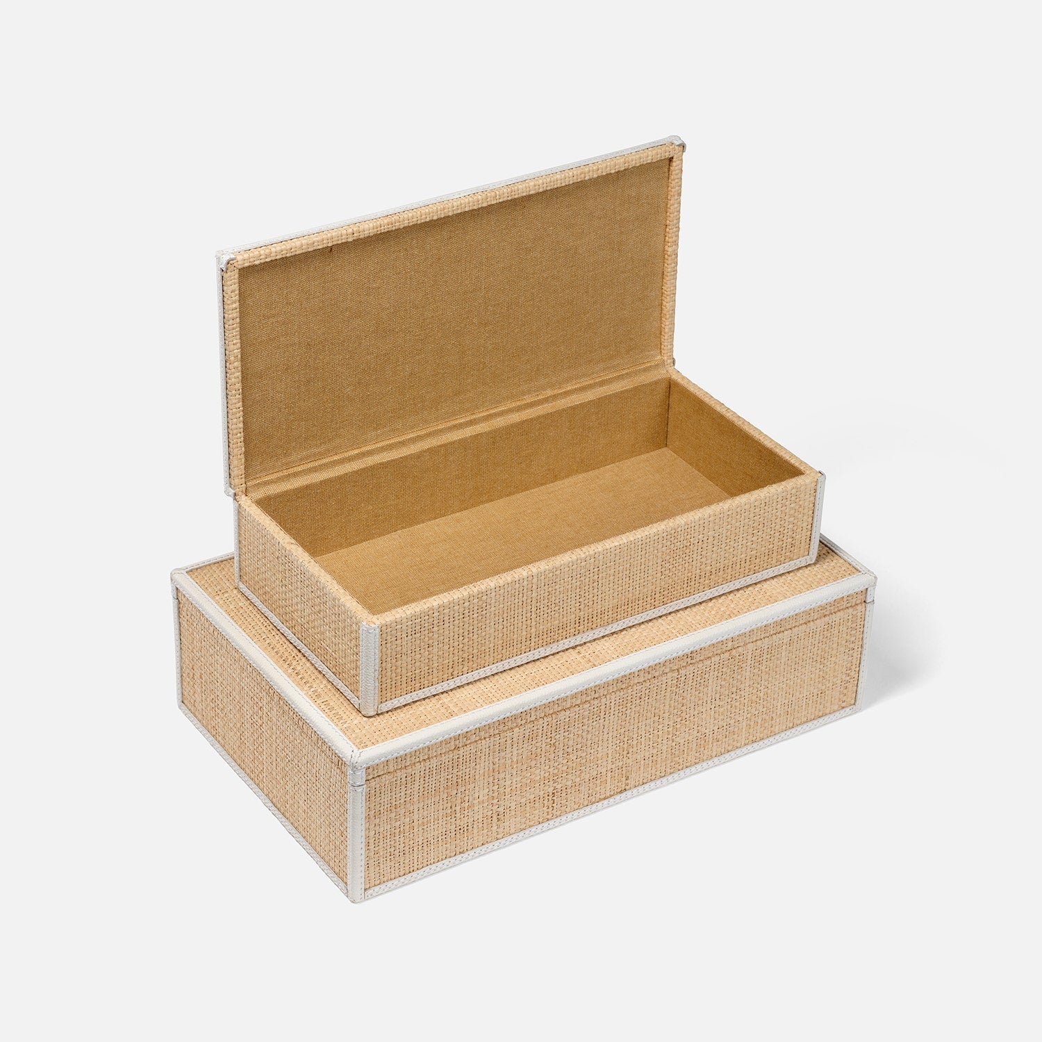 Hammet Natural Raffia Decorative Box - Set of 2