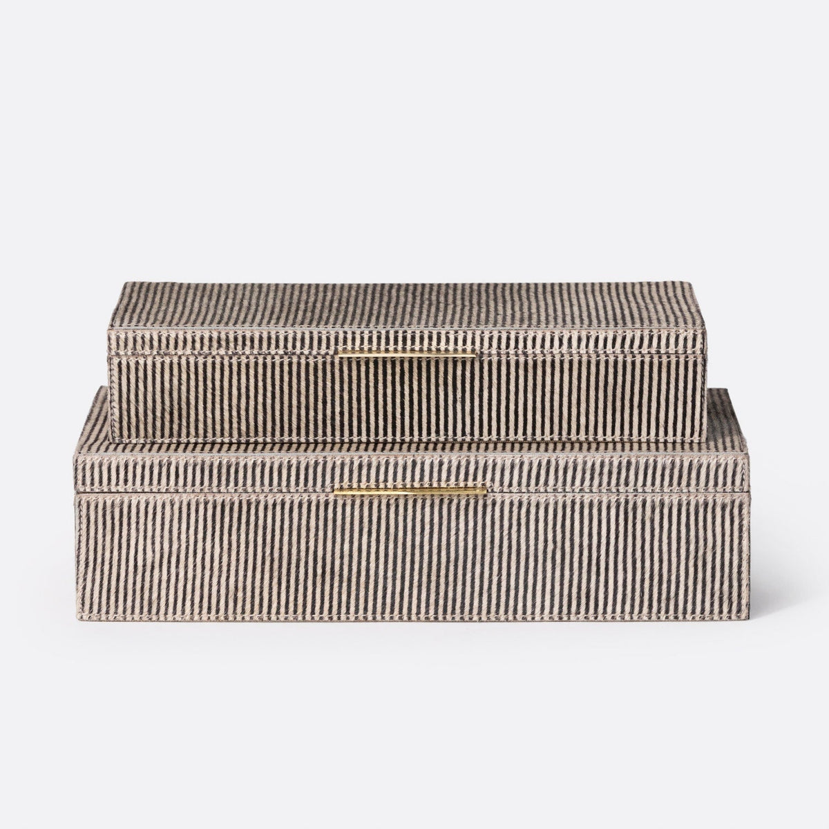 Irwin Candy Stripe Hair-on-Hide Box - Set of 2