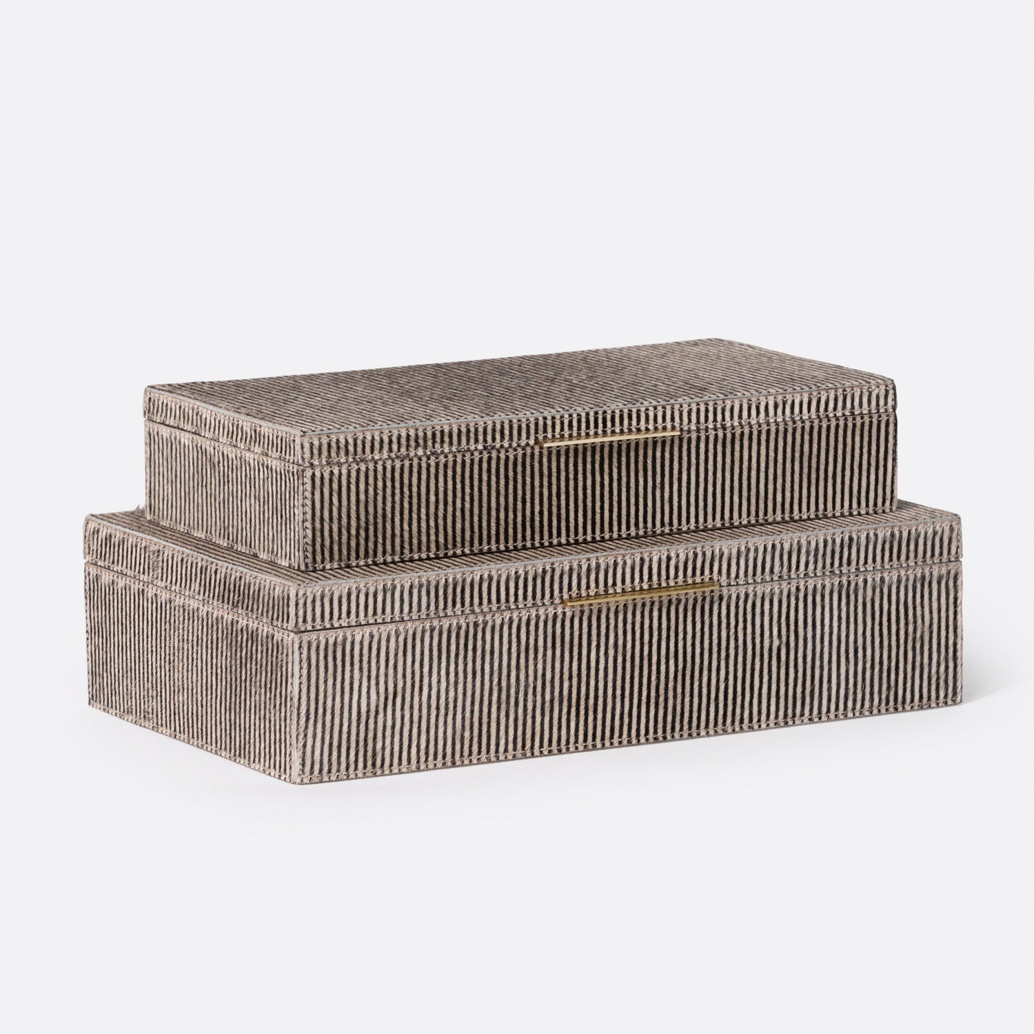 Irwin Candy Stripe Hair-on-Hide Box - Set of 2