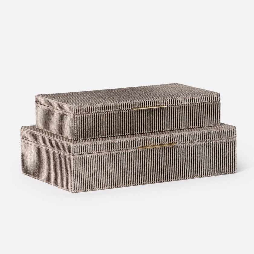 Irwin Candy Stripe Hair-on-Hide Box - Set of 2