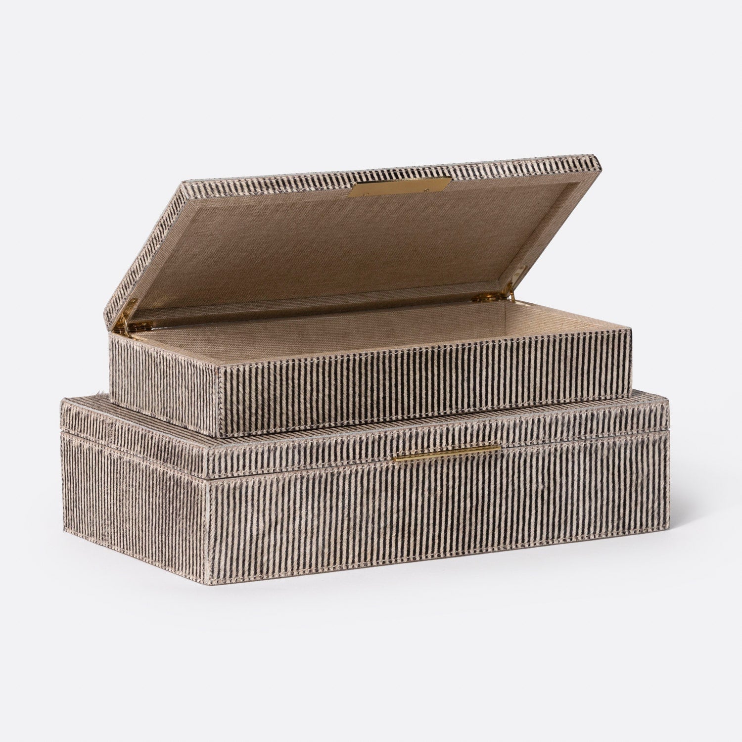 Irwin Candy Stripe Hair-on-Hide Box - Set of 2