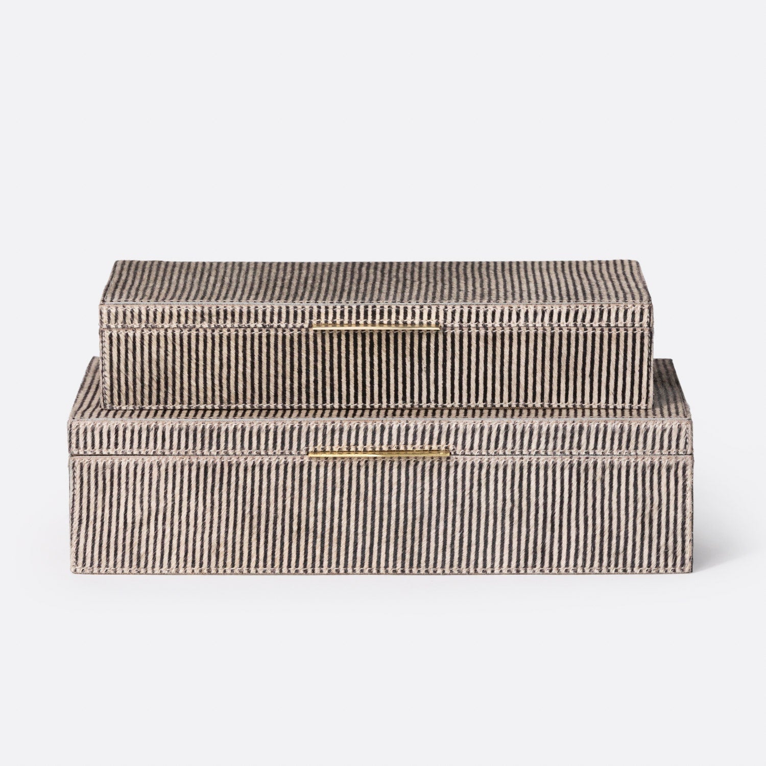 Irwin Candy Stripe Hair-on-Hide Box - Set of 2