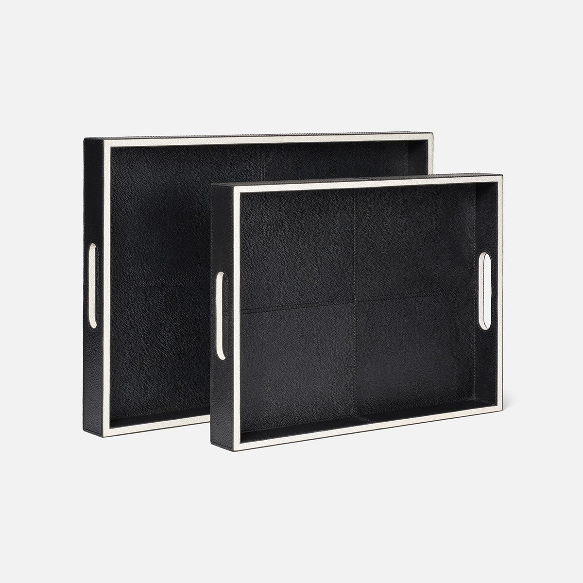 Merth Leather Tray - Set of 2