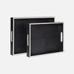 Merth Leather Tray - Set of 2