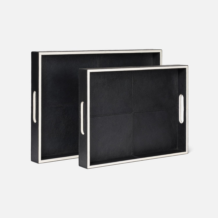 Merth Leather Tray - Set of 2
