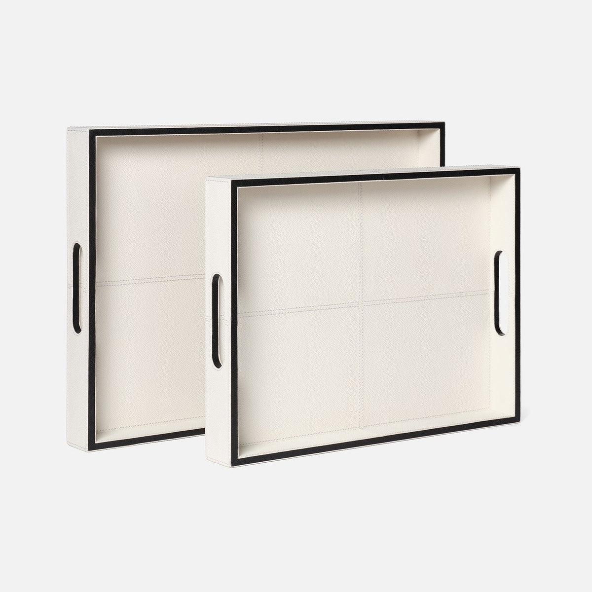 Merth Leather Tray - Set of 2