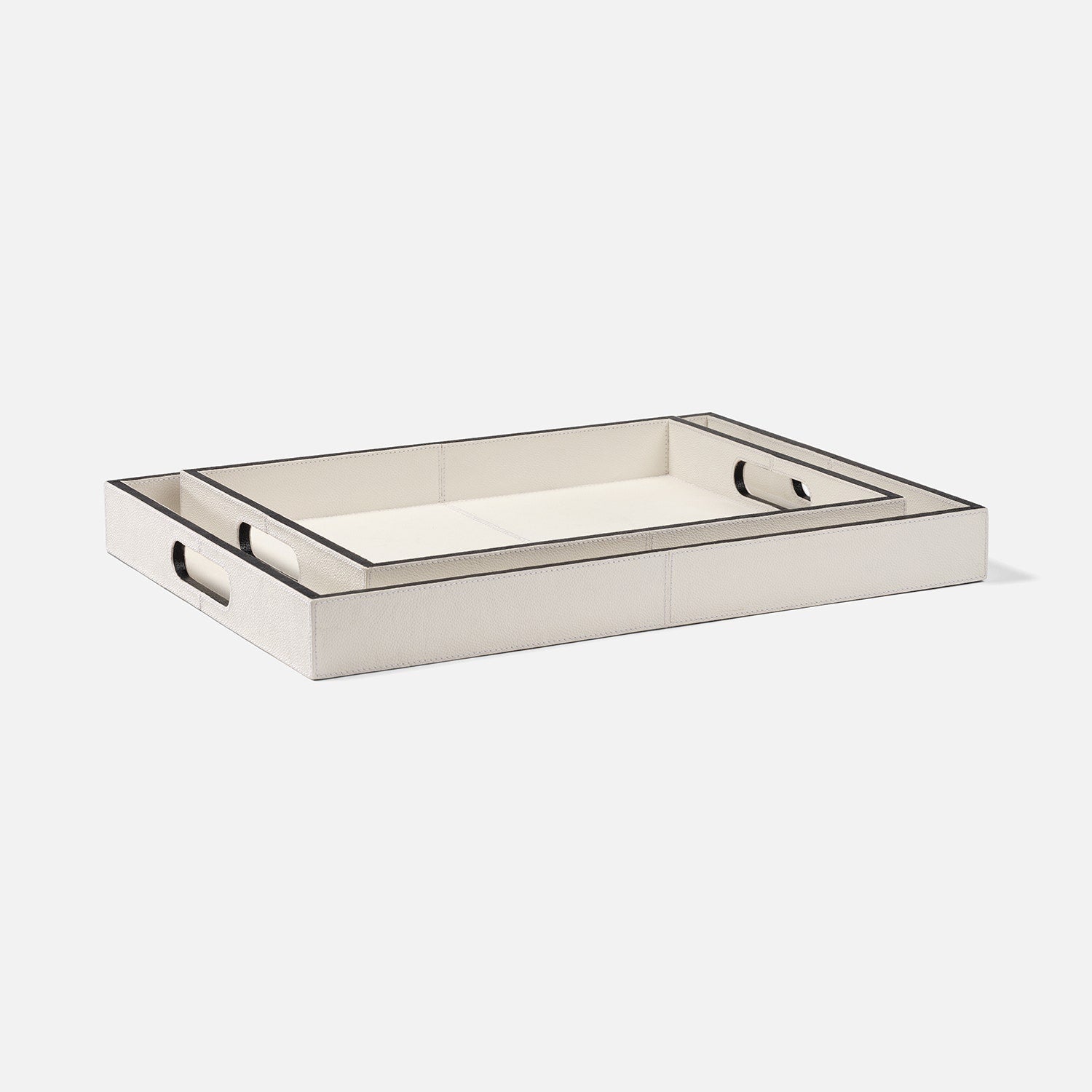 Merth Leather Tray - Set of 2