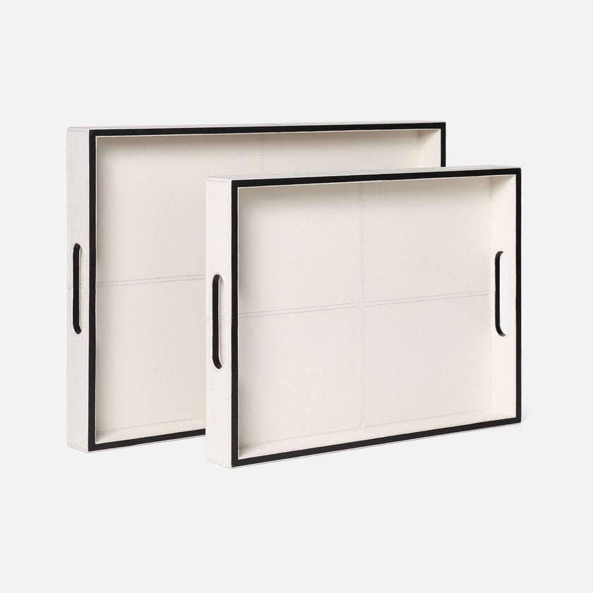 Merth Leather Tray - Set of 2