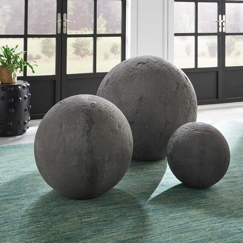 Molly Decorative Cement Sphere - Set of 2
