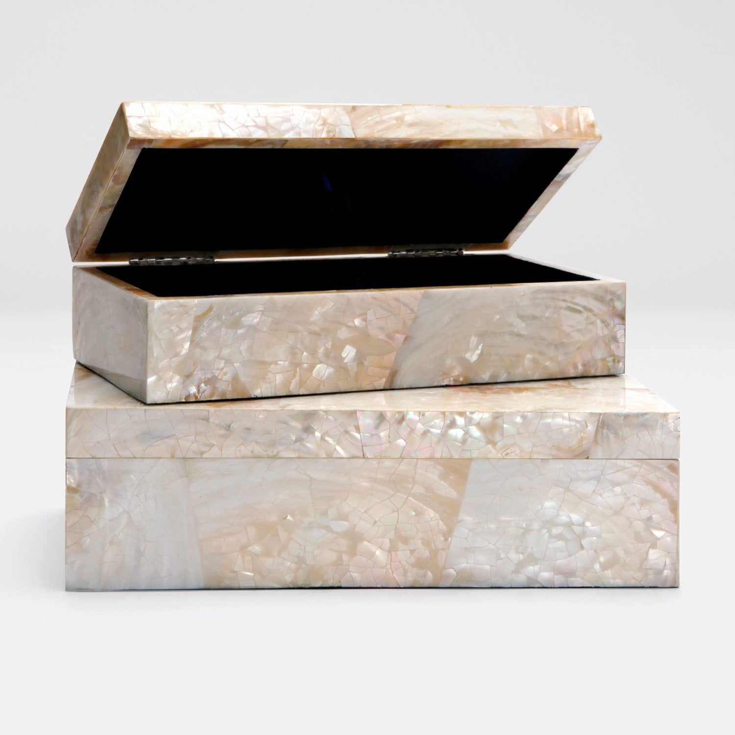 Palma Leaf Shell Box - Set of 2