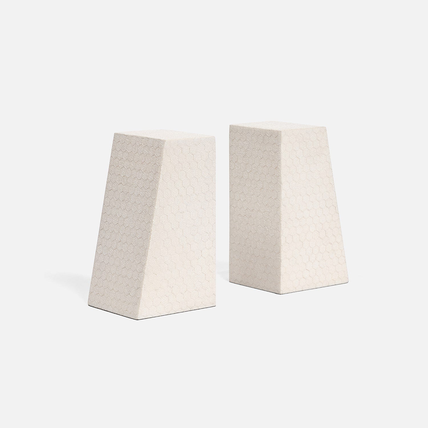 Rene Faux Shagreen Bookend Set